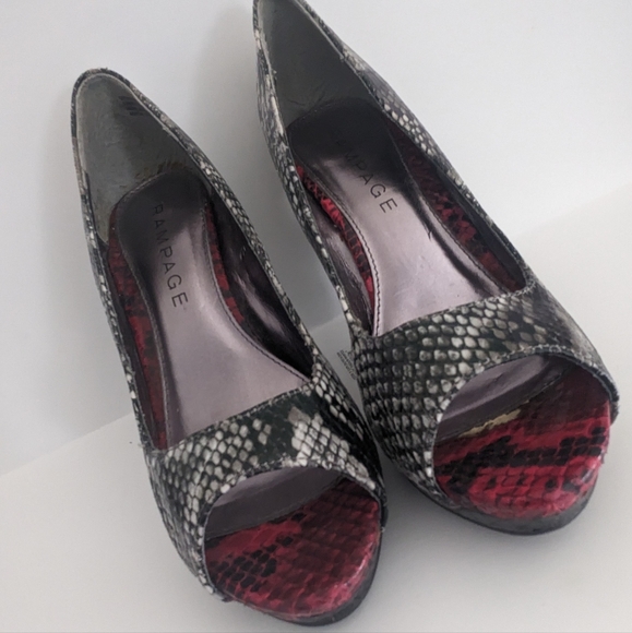 RAMPAGE Open Toe Heels - Picture 3 of 5